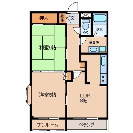 ウェルネスハイツ堀の物件間取画像